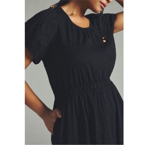 NWOT Anthropologie x Daily Practice Black Knit Mini Dress XS - Picture 2 of 9